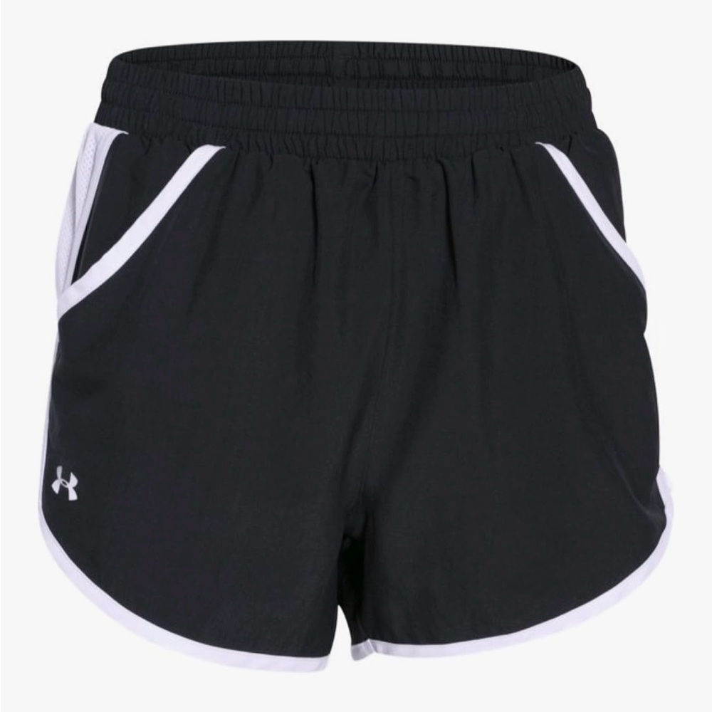Under Armour | Fly By Run Black and White Shorts
